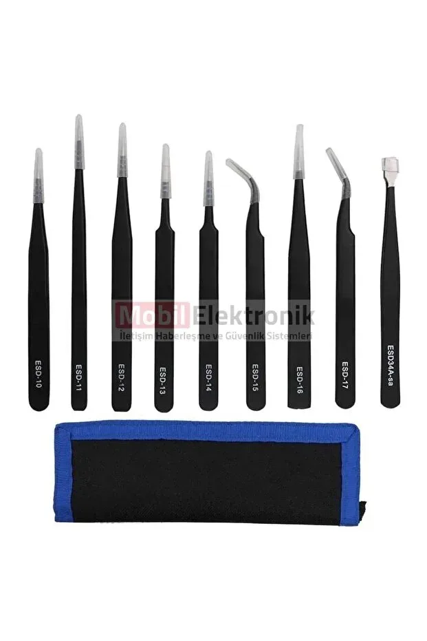 9 Adet Cımbız Seti Telefon Tablet PC PS Saat Tamir Cımbızları - görsel 7