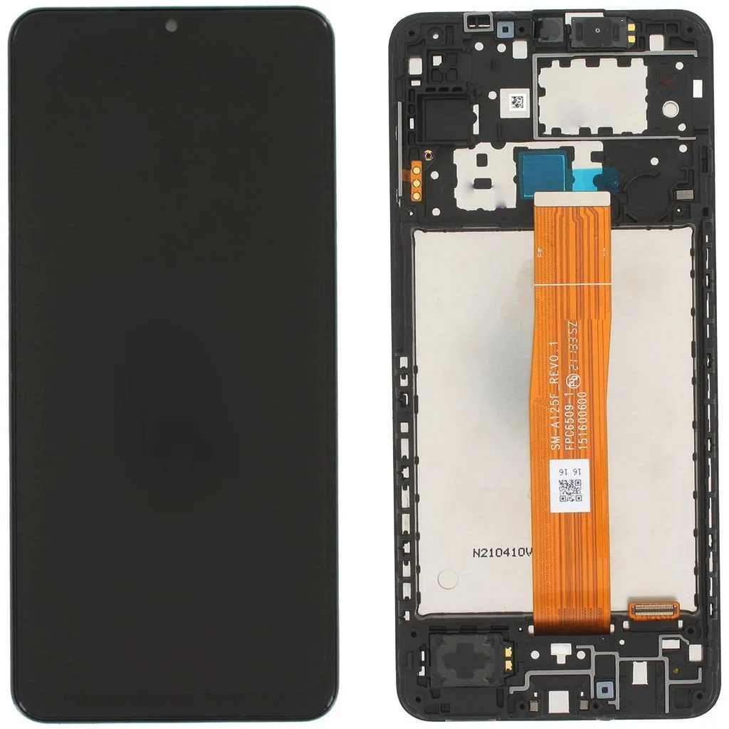 Samsung Galaxy A12 Siyah Film SM-A125 Uyumlu Lcd Ekran Full