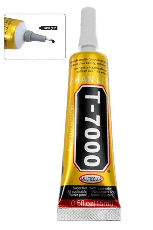 Zhanlida T7000 Siyah Hızlı Plastik Yapıştırıcı 15 ML